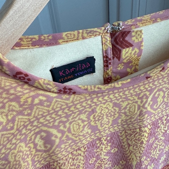 Elegant Orange and Yellow Patterned Kaftan - Picture 5 of 6